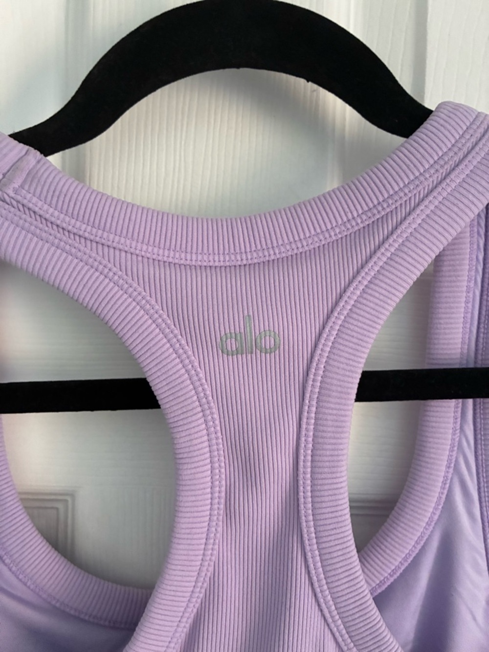 ALO Yoga Lavender Ribbed Racerback Tank - Picture 3 of 4